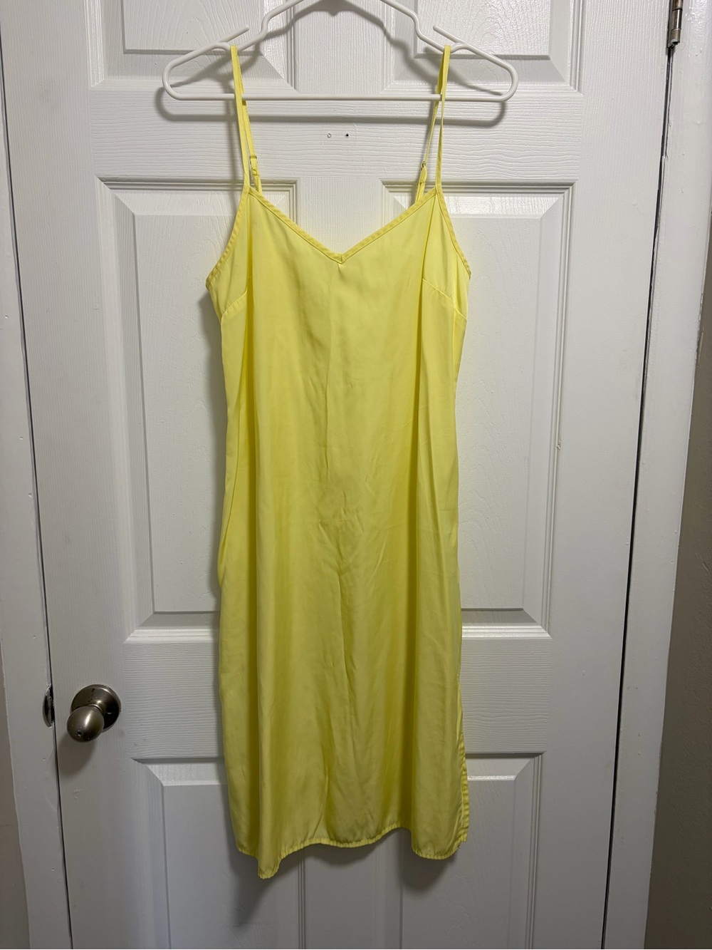 Urban Outfitters Yellow Satin Slip Dress